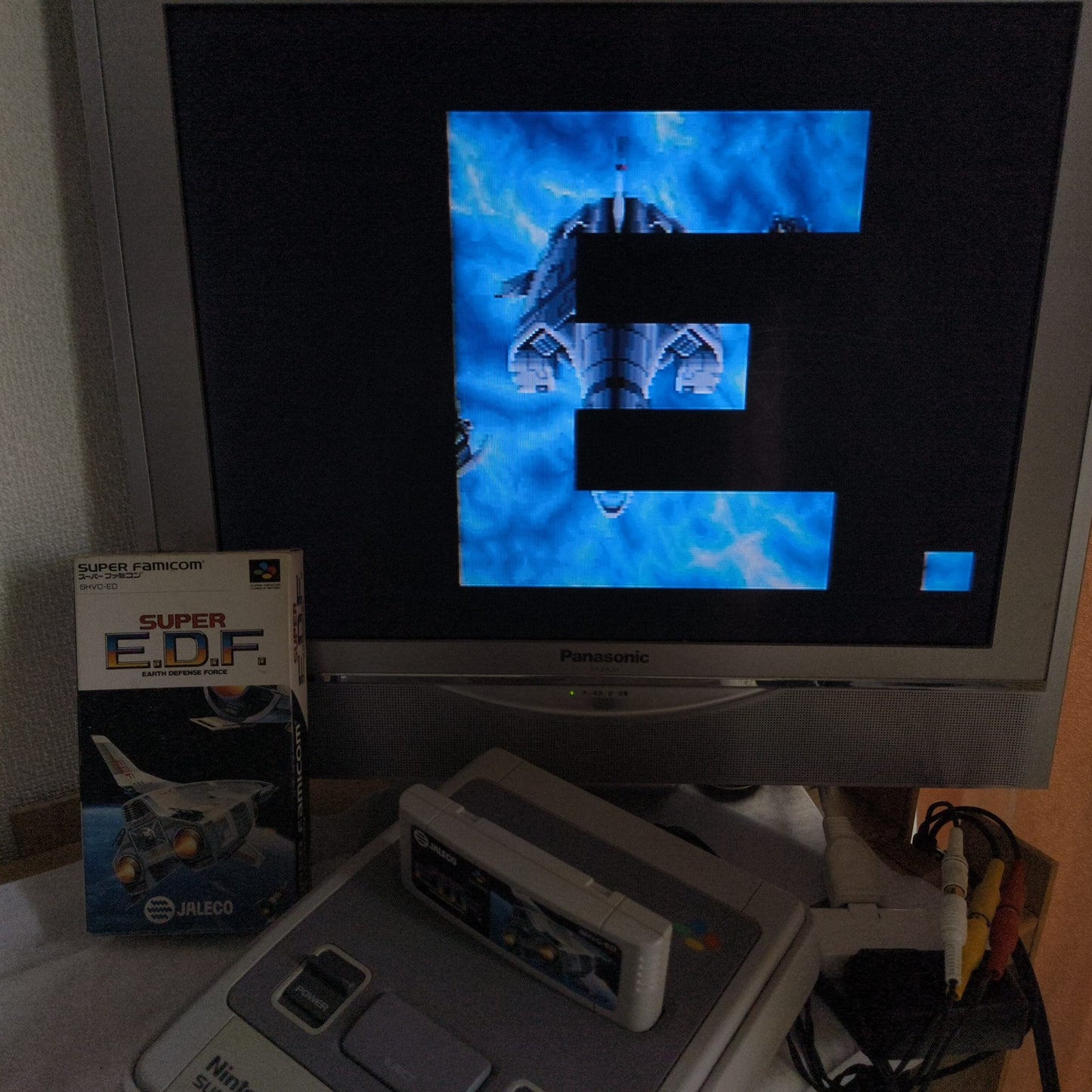 Super E.D.F. Earth Defense Force Nintendo Super Famicom Cart set, Working, Japan