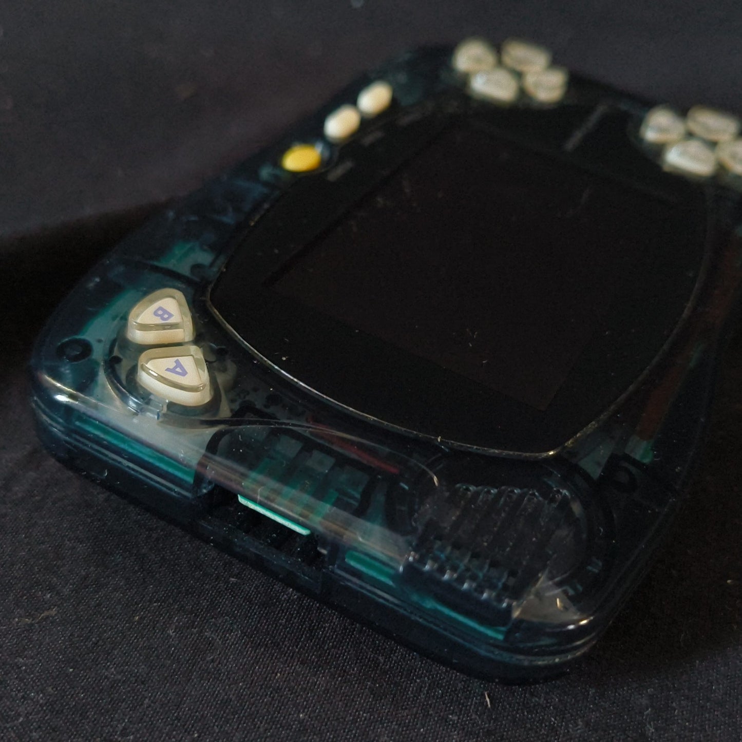 Bandai WoderSwanCrystal Clear Black Console Boxed WS, Working, Japan, Bleed Junk