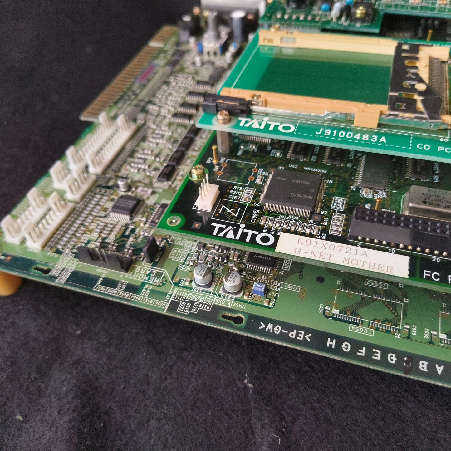 TAITO G-NET Arcade Motherboard (A Board) JAMMA with Backup Board, Working, Japan