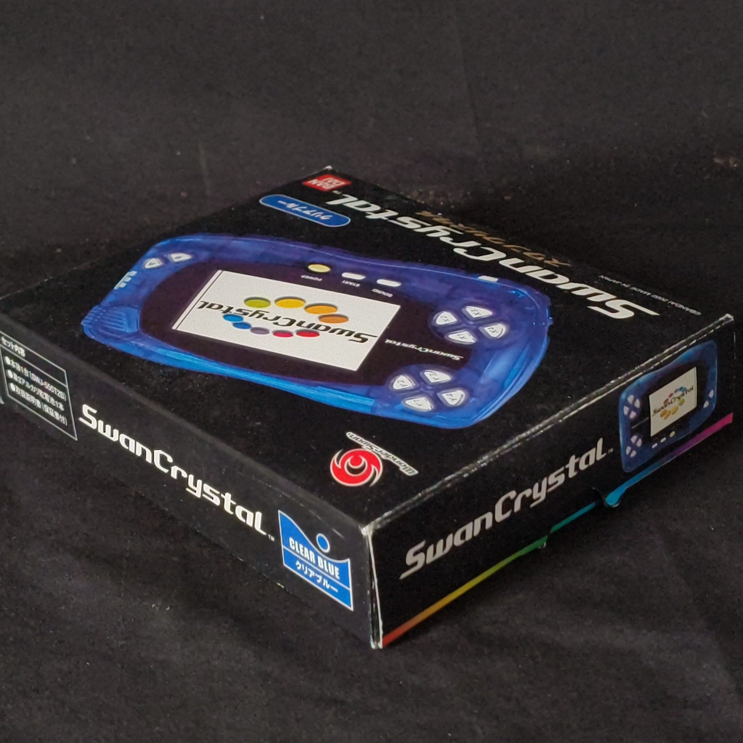 Bandai WoderSwanCrystal Clear Blue Console Boxed WS w/ Game set, Working, Japan