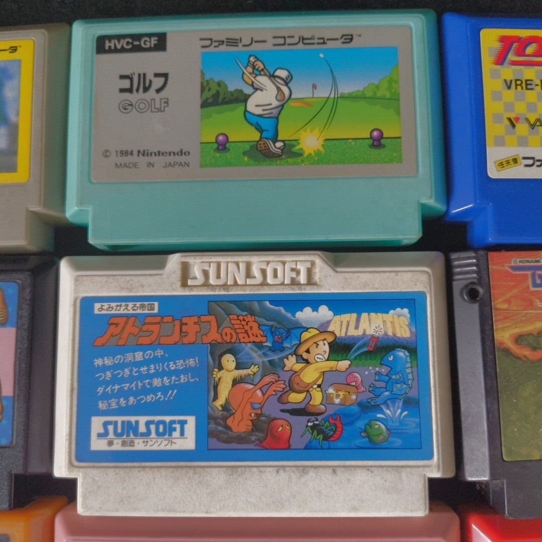 Wholesale lots of 15 Nintendo Famicom FC NES Game Cartridges set, Japan, AS-IS