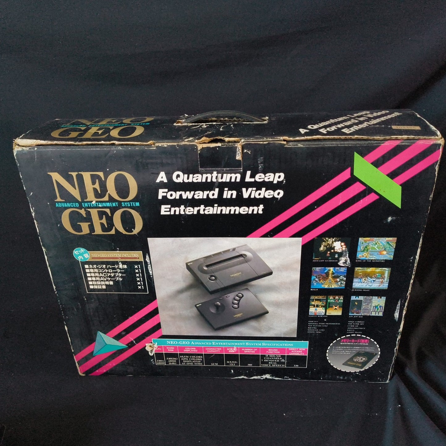 SNK NEOGEO AES ROM cartridge system Console NEO-0, w/PSU, Pad, Box set, Japan