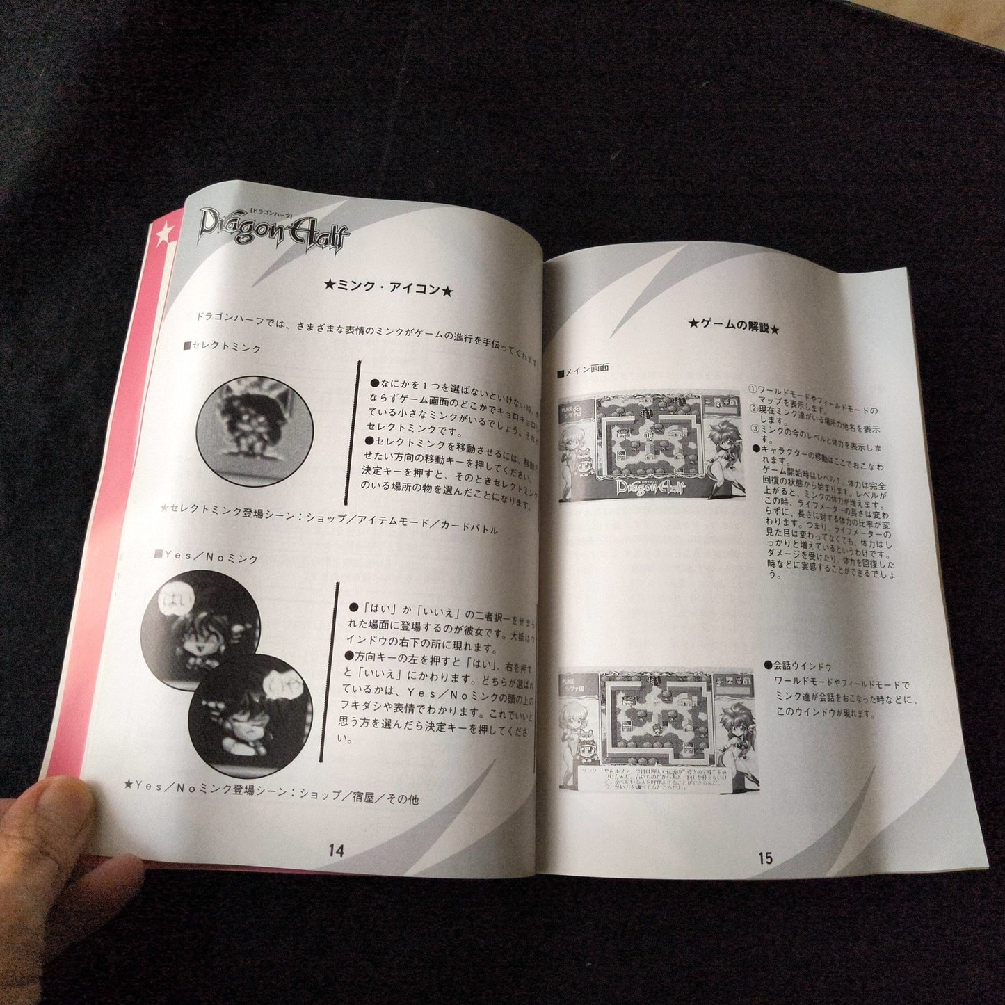 Dragon Half FM TOWNS Marty Game, Disk, Manual and Box set, Working, Japan