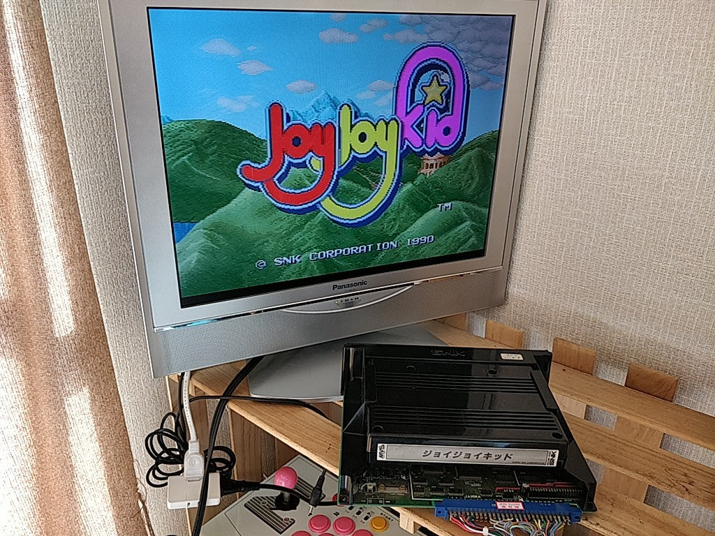 JOY JOY KID SNK NEOGEO MVS Arcade Cartridge and Papers set, Working Japan