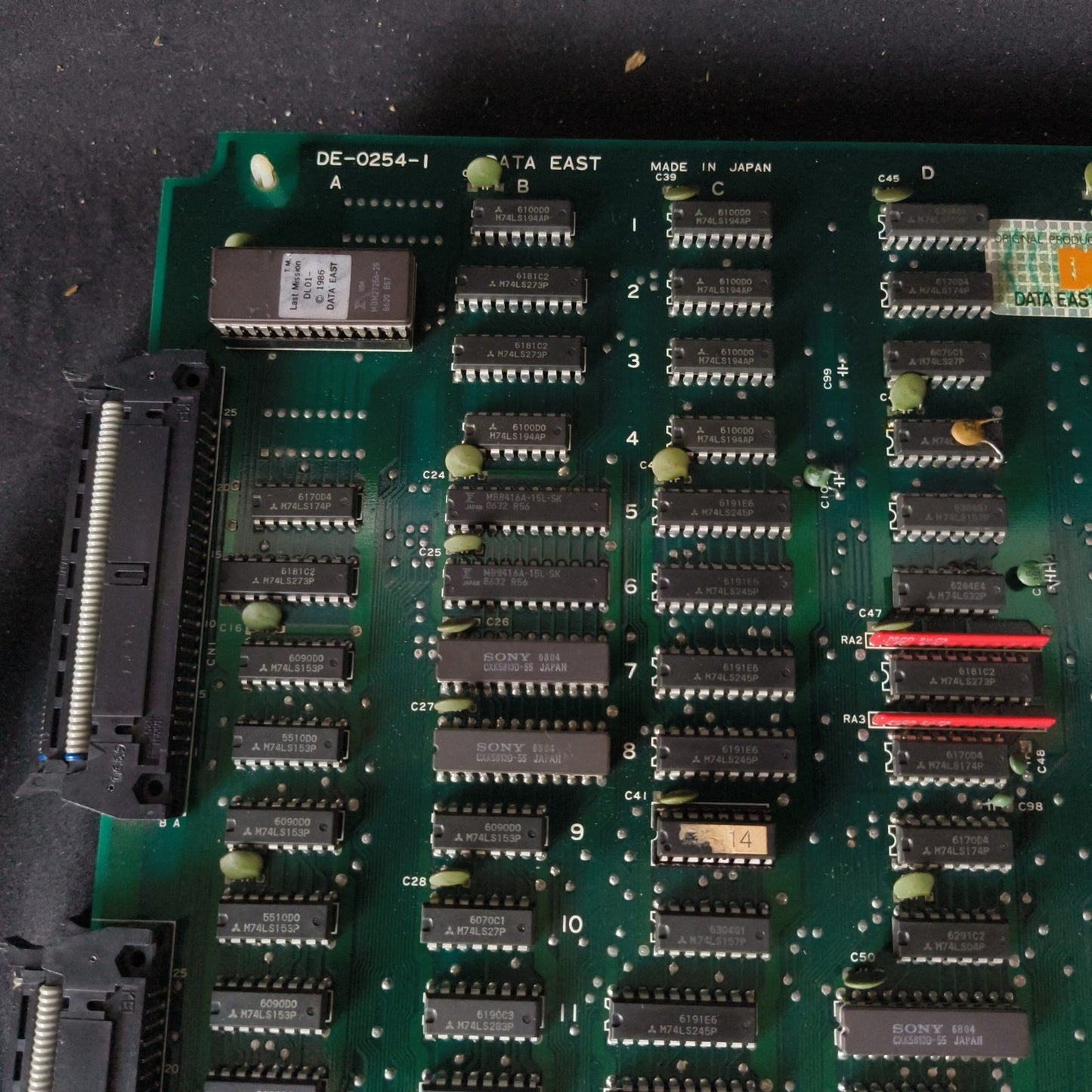 Last Mission Data East JAMMA Arcade Game PCB system Board, Working, Japan