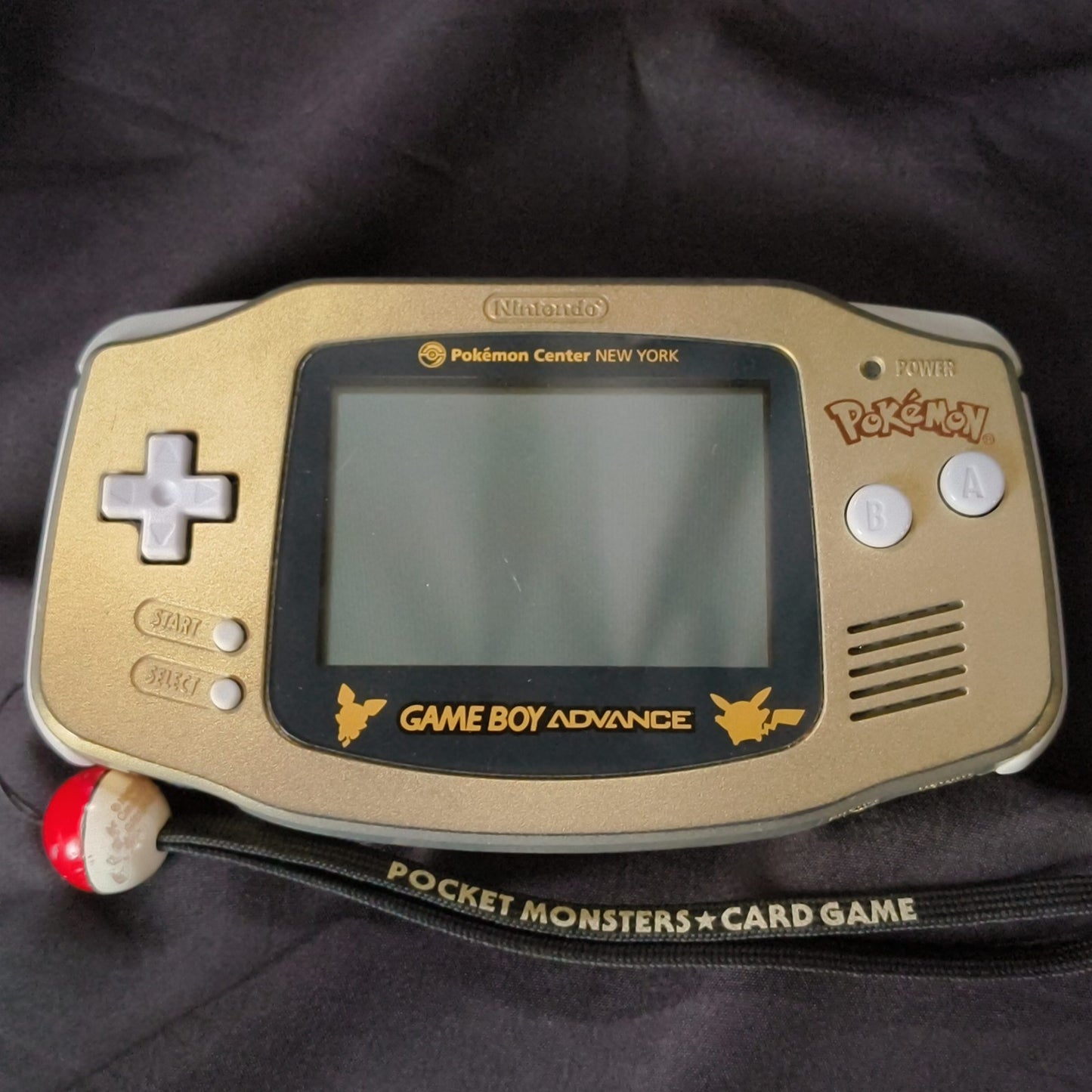 Original shell, Game Boy Advance GBA Pokemon Center NEW YORK Gold Limited, Japan