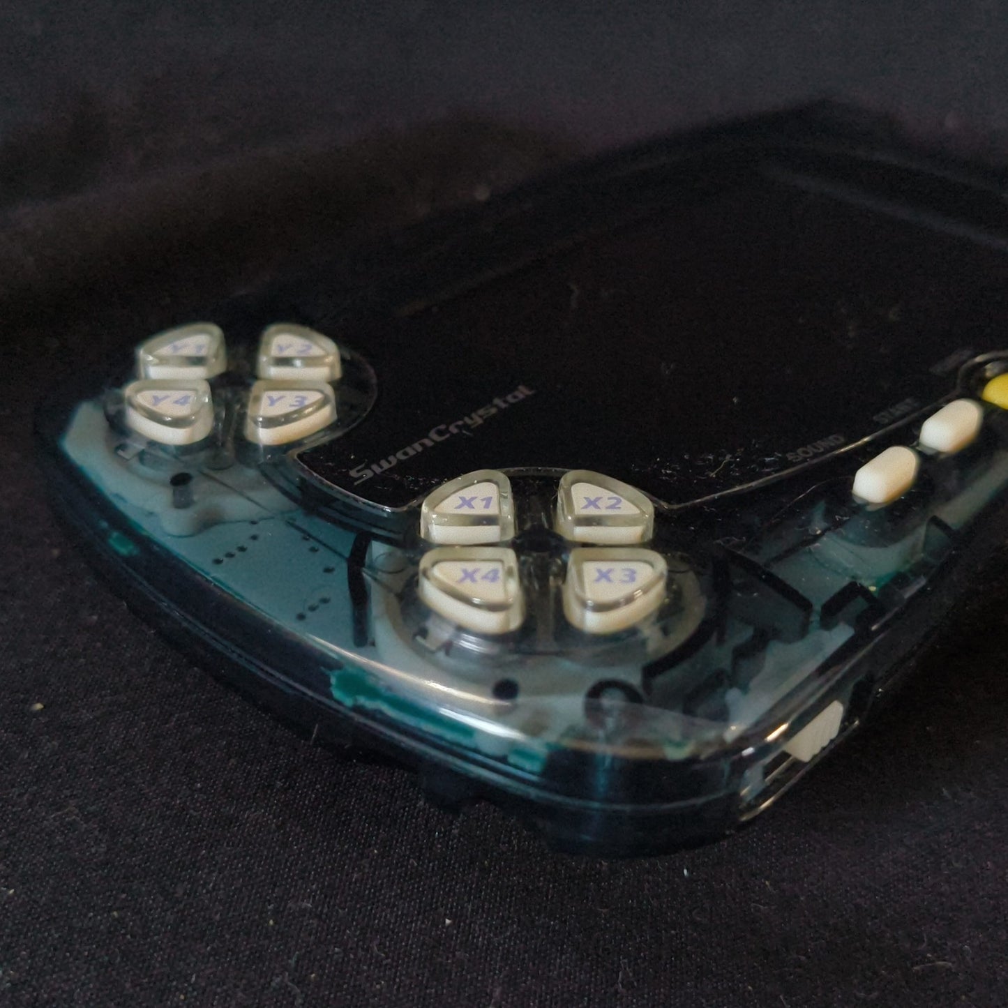 Bandai WoderSwanCrystal Clear Black Console Boxed WS, Working, Japan, Bleed Junk