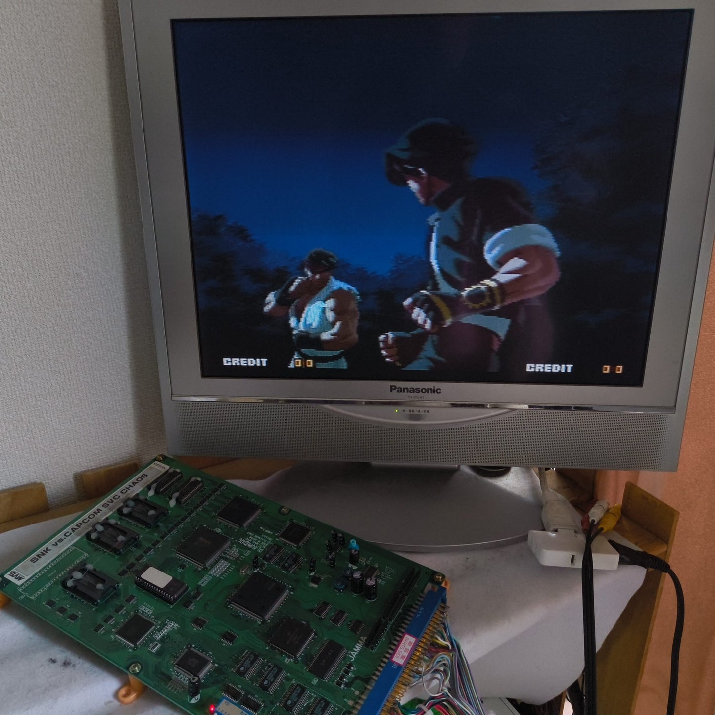 JAMMA SNK VS. CAPCOM SVC CHAOS Arcade PCB System Board, w/Papers, Working, Japan