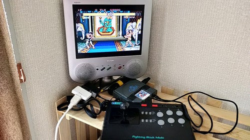 Hori Arcade Fighting Stick Multi for SNES, PC Engine, Megadrive Boxed set, Japan