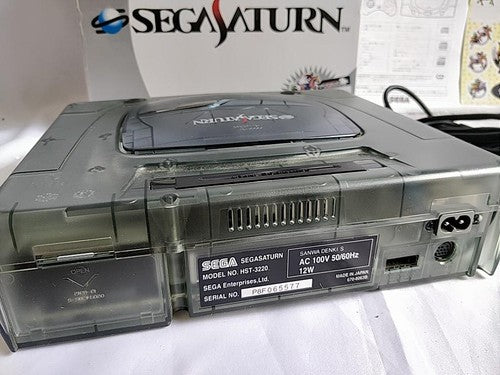 SEGA Saturn SS Limited Derby Stallion Blue Skeleton Console HST-3220, Working