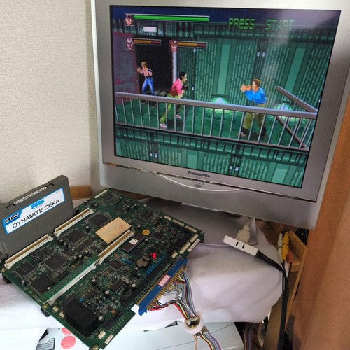 Dynamite Deka SEGA STV System Cartridge,Instruction Card set, Working, Japan