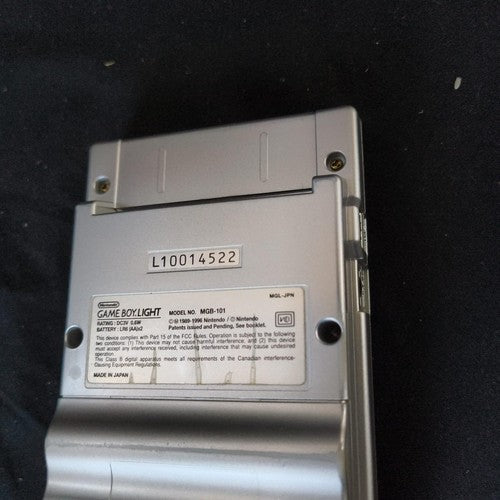 Used, Nintendo Gameboy Light Silver color console MGB-101, Working, Japan