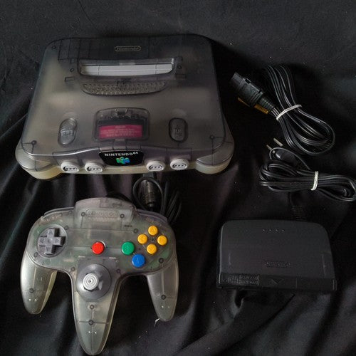 Nintendo 64 Clear Smoke Gray limited edition Console, Pad, Cable, Japan, Working
