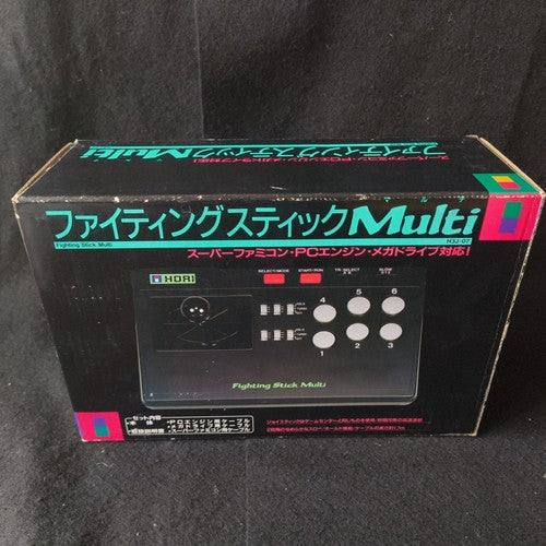 Hori Arcade Fighting Stick Multi for SNES, PC Engine, Megadrive Boxed set, Japan