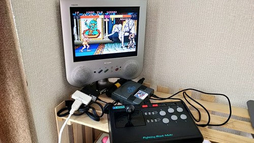 Hori Arcade Fighting Stick Multi for SNES, PC Engine, Megadrive Boxed set, Japan