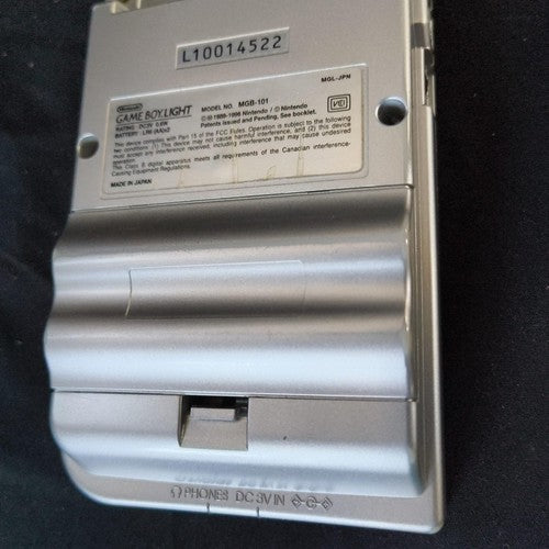 Used, Nintendo Gameboy Light Silver color console MGB-101, Working, Japan