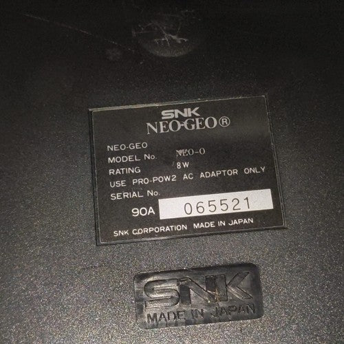 SNK NEOGEO AES ROM cartridge system Console NEO-0, w/PSU, Pad, Box set, Japan
