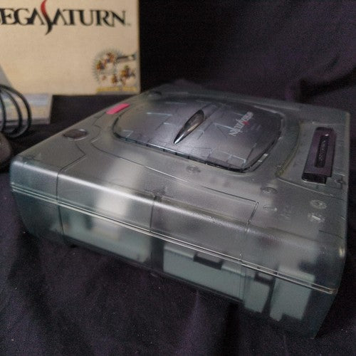 SEGA Saturn SS Limited Derby Stallion Blue Skeleton Console HST-3220, Working