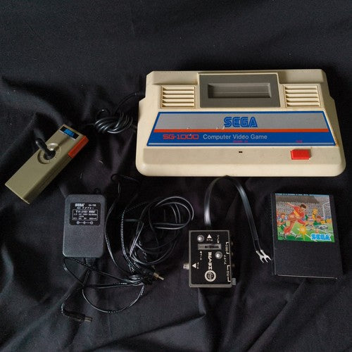 Used, SEGA SG-1000 Console System, Installed Pad, PSU and Game, Working, Japan