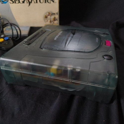 SEGA Saturn SS Limited Derby Stallion Blue Skeleton Console HST-3220, Working