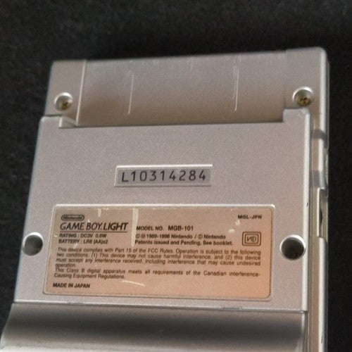 Used, Nintendo Gameboy Light Silver color console MGB-101, Working, Japan