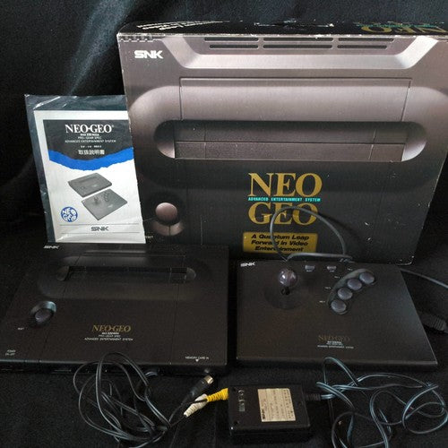 SNK NEOGEO AES ROM cartridge system Console NEO-0, w/PSU, Pad, Box set, Japan