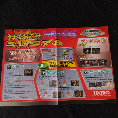 DEAD OR ALIVE 2 NAOMI PCB System Cartridge, Instruction Card set, Working, Japan