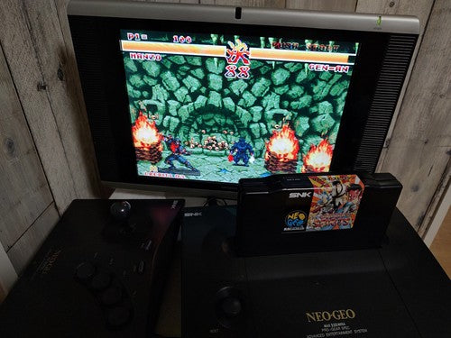 SNK NEO GEO Fighting JOY STICK Controller with Box set, Working, Japan