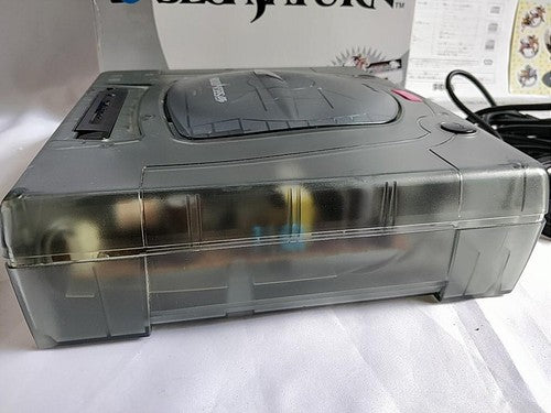 SEGA Saturn SS Limited Derby Stallion Blue Skeleton Console HST-3220, Working
