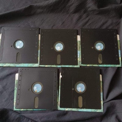 PC-8801 Sorcerian Game disks, w/manual, papers, Box set. Partly tested, Japan
