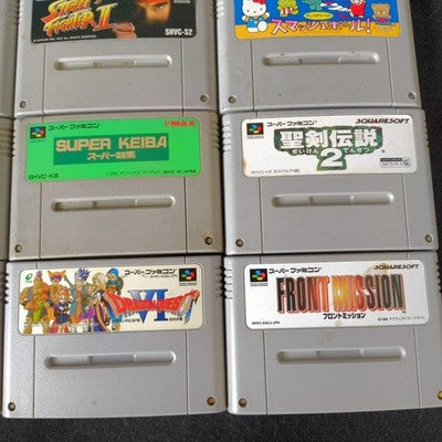 Super Famicom SFC Cartridge Bulk Lot of 16 Romancing SaGa Street Fighter Japan