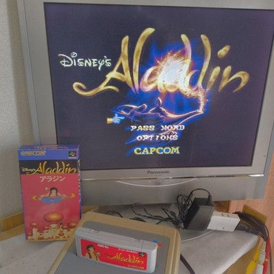 Aladdin Super Famicom Capcom Disney Complete CIB Working Rare Import Japan Boxed