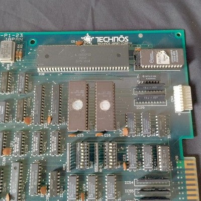 Technos The Combatribes JAMMA Arcade PCB Board Working with Instruction Cards