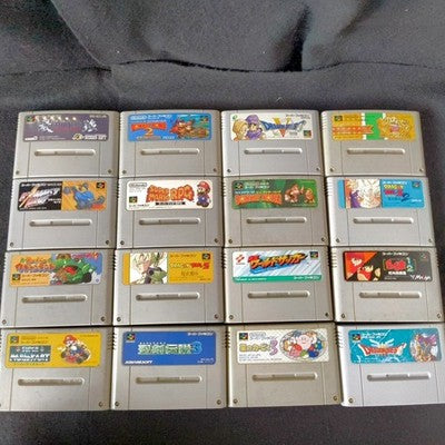Super Famicom SFC Cartridge Bulk Lot of 16 Super Mario RPG Dragon Ball Z Japan