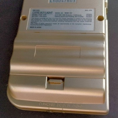 Nintendo Game Boy Light Gold Console Puzzle Bobble GB Cartridge Working Japan