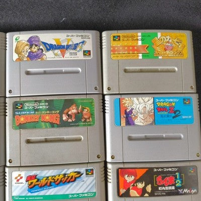 Super Famicom SFC Cartridge Bulk Lot of 16 Super Mario RPG Dragon Ball Z Japan