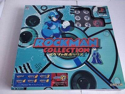 Rockman Megaman Collection Special Box PS1 PS2 7 Discs Pin Badges Not Tested