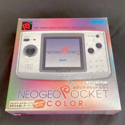 SNK Neo Geo Pocket Color Platinum Silver Handheld Console Working Complete Box