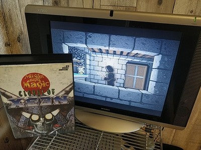 Might and Magic Clouds of Xeen FM Towns Marty Game Disc Manual Boxed Working