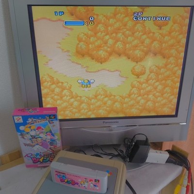 Pop'n TwinBee Super Famicom Konami Boxed No Manual Working Rare Import Japan