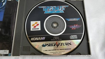 Konami Gradius Deluxe Pack Sega Saturn Disk Manual Papercraft Set Japan Import