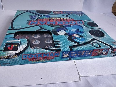 Rockman Megaman Collection Special Box PS1 PS2 7 Discs Pin Badges Not Tested