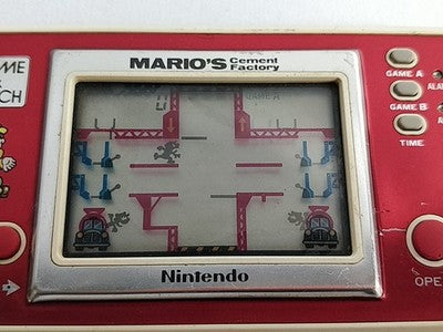 Vintage Nintendo Game and Watch Mario's Cement Factory Handheld Japan Working