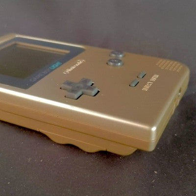 Nintendo Game Boy Light Gold Console Puzzle Bobble GB Cartridge Working Japan