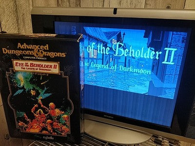 Eye of the Beholder II Legend of Darkmoon FM Towns Marty CD-ROM Boxed Working