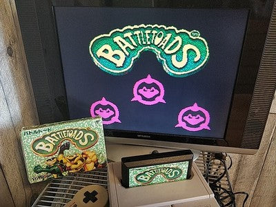 Battletoads Famicom NES Natsume Cartridge Manual Complete Boxed Japan Working