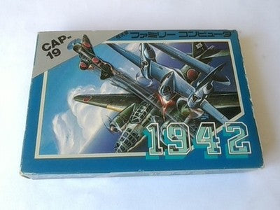 Capcom 1942 Famicom Cartridge Box and Manual Set Working Japan Import Nintendo
