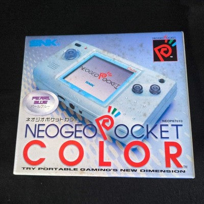 SNK NEOGEO POCKET Color Pearl Blue Console, Manual, in th Box set/Tested, Japan