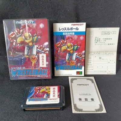 Namcot Wrestleball Sega Mega Drive Cartridge Complete Set Working Rare Japan