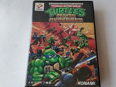 TMNT Return of the Shredder Sega Mega Drive Genesis Boxed Set Working Japan